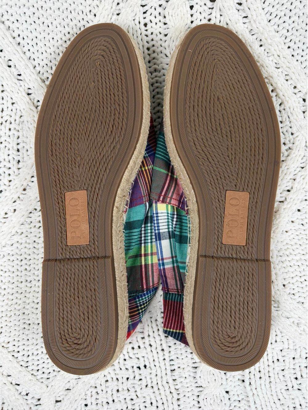 Polo Ralph Lauren Barron Crested Slip-On Espadrille Shoes Chambray Mens Size 13 - Picture 6 of 6